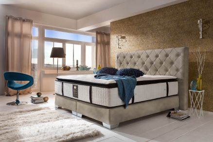 CROWN Boxspringbett CARMEN DELUXE, Carmen Deluxe Stone