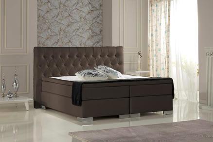CROWN Boxspringbett LIVING PLUS, Living Plus Dunkelbraun