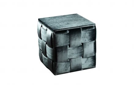 CROWN Nachtkonsole Belfast, Boxspringbett Nachttisch/Würfel geflochten, z.B. Anthrazot, Silber, Kupfer