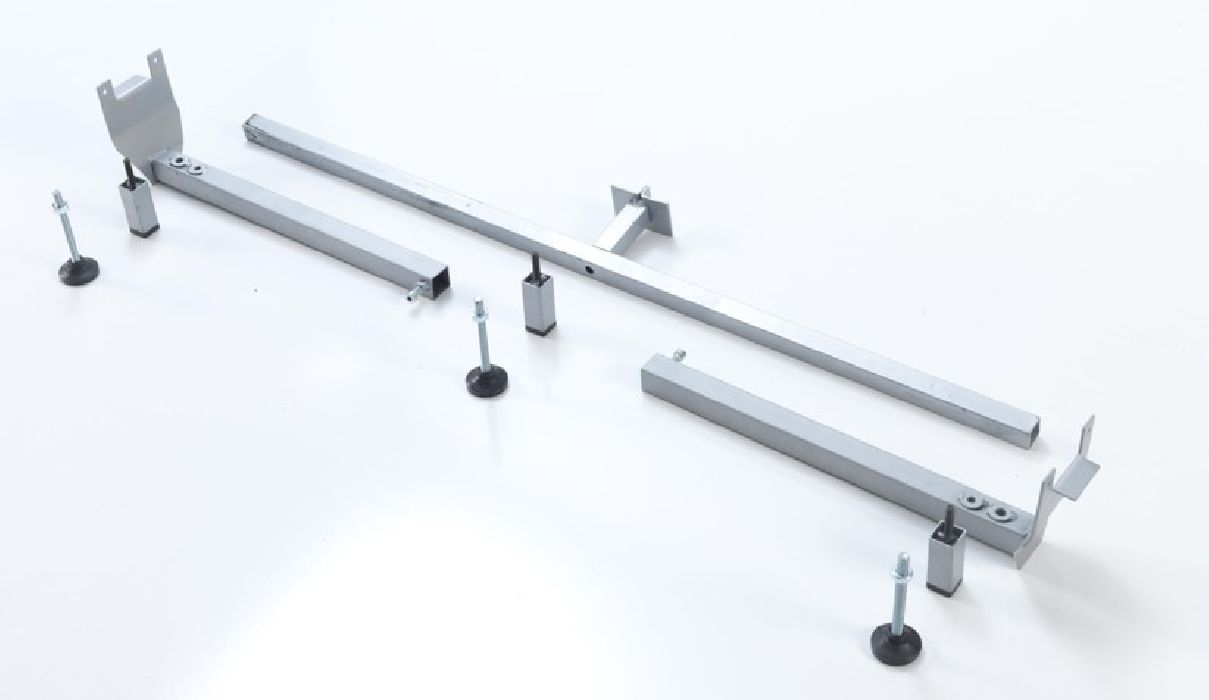 Teleskophalter, Quertraverse, Lattenrostauflage Größe verstellbar bis 100 cm, Metall (2er-Set)