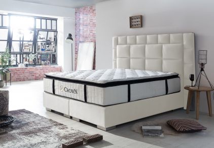 CROWN Boxspringbett QUADRO 3D DELUXE, Boxspringbett Quadro 3D Deluxe