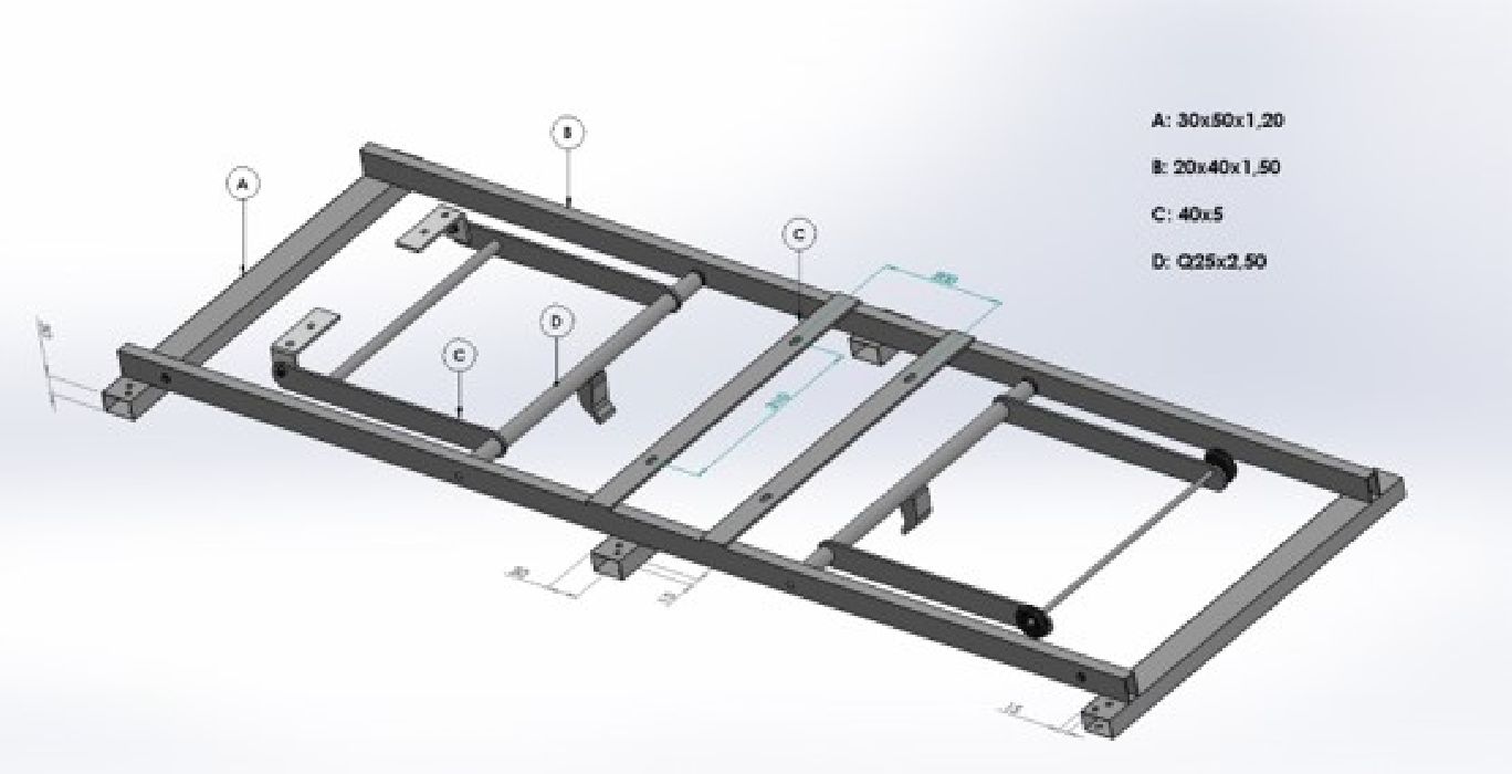 Teleskophalter, Quertraverse, Lattenrostauflage Größe verstellbar bis 100 cm, Metall (2er-Set)