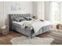 Boxspringbett Pembroke inkl. Matratze, Topper, Stoff Samt, Farbe: wählbar, 180x200 cm