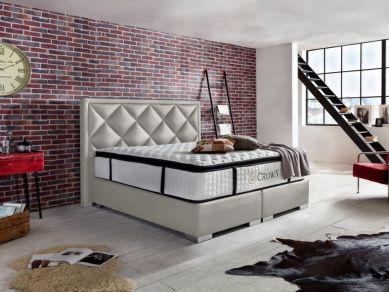 CROWN Boxspringbett JOKER X DELUXE, hohe Taschenfederkern Matratze, inkl. Topper, z.B. Antikbraun/Antik, 160x200/180x200/200x200 CROWN Boxspringbett JOKER DELUXE, hohe Taschenfederkern Matratze, inkl. Topper, z.B. Antikbraun/Antik, 160x200/180x200/200x200