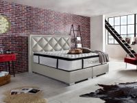 CROWN Boxspringbett JOKER X DELUXE, hohe Taschenfederkern Matratze, inkl. Topper, z.B. Antikbraun/Antik, 160x200/180x200/200x200